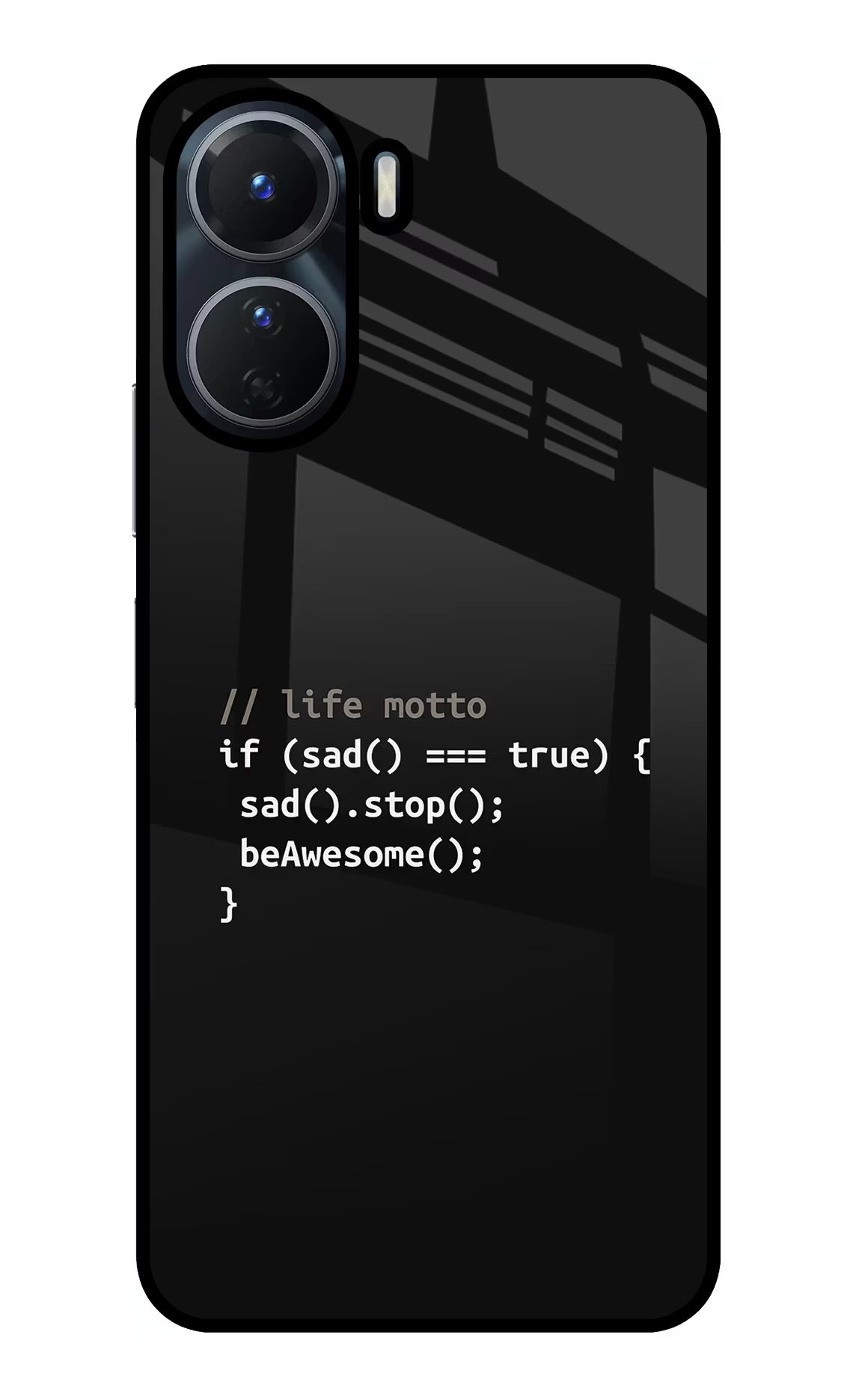 Life Motto Code Vivo Y16 Glass Case