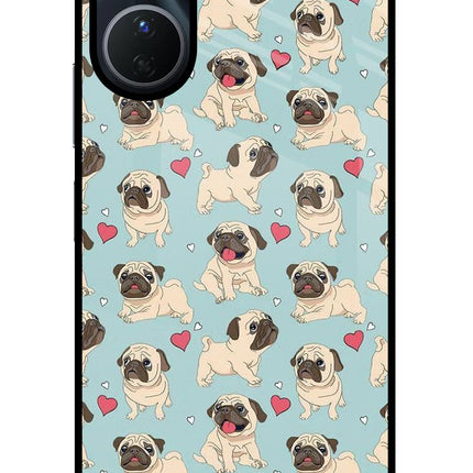Pug Dog Vivo Y16 Glass Case Back Cover by Casekaro