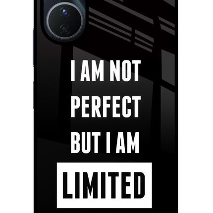 I Am Not Perfect But I Am Limited Edition Vivo Y16 Glass Case Back Cover by Casekaro