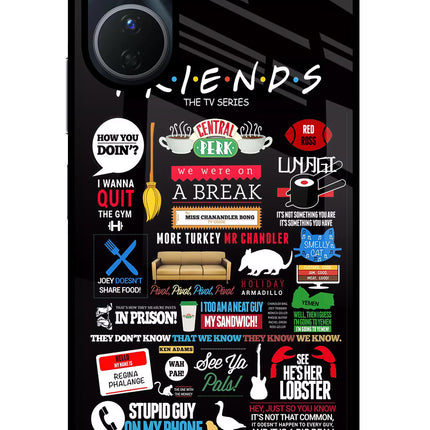 FRIENDS Vivo Y16 Glass Case Back Cover by Casekaro