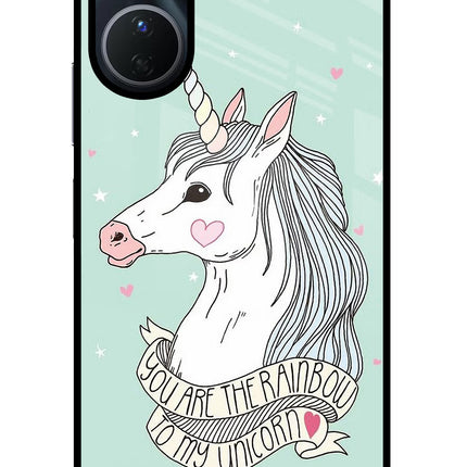 Unicorn Wallpaper Vivo Y16 Glass Case Back Cover by Casekaro