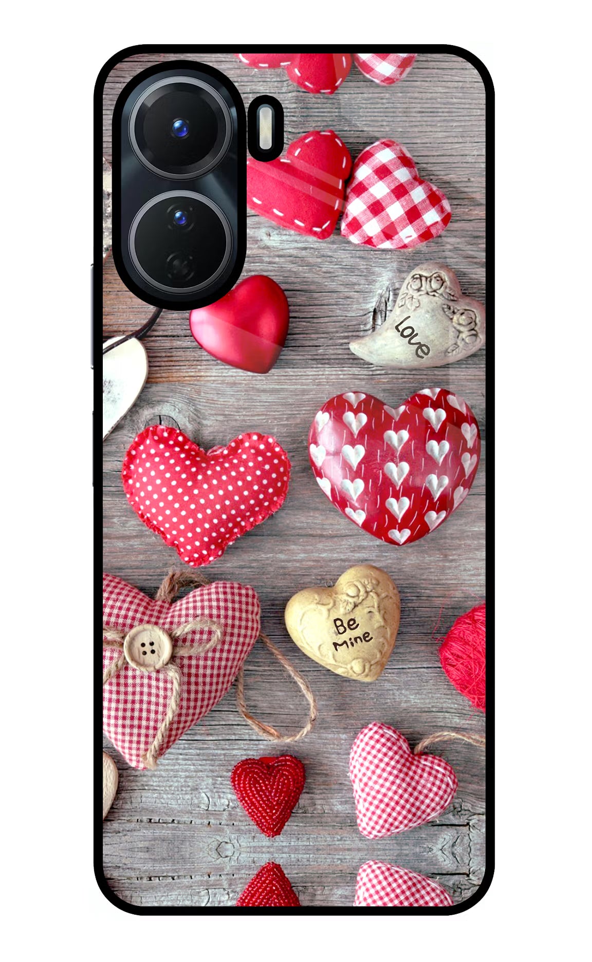 Love Wallpaper Vivo Y16 Glass Case Back Cover by Casekaro