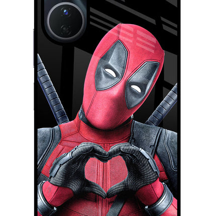 Deadpool Vivo Y16 Glass Case Back Cover by Casekaro