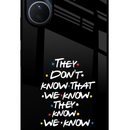FRIENDS Dialogue Vivo Y16 Glass Case Back Cover by Casekaro