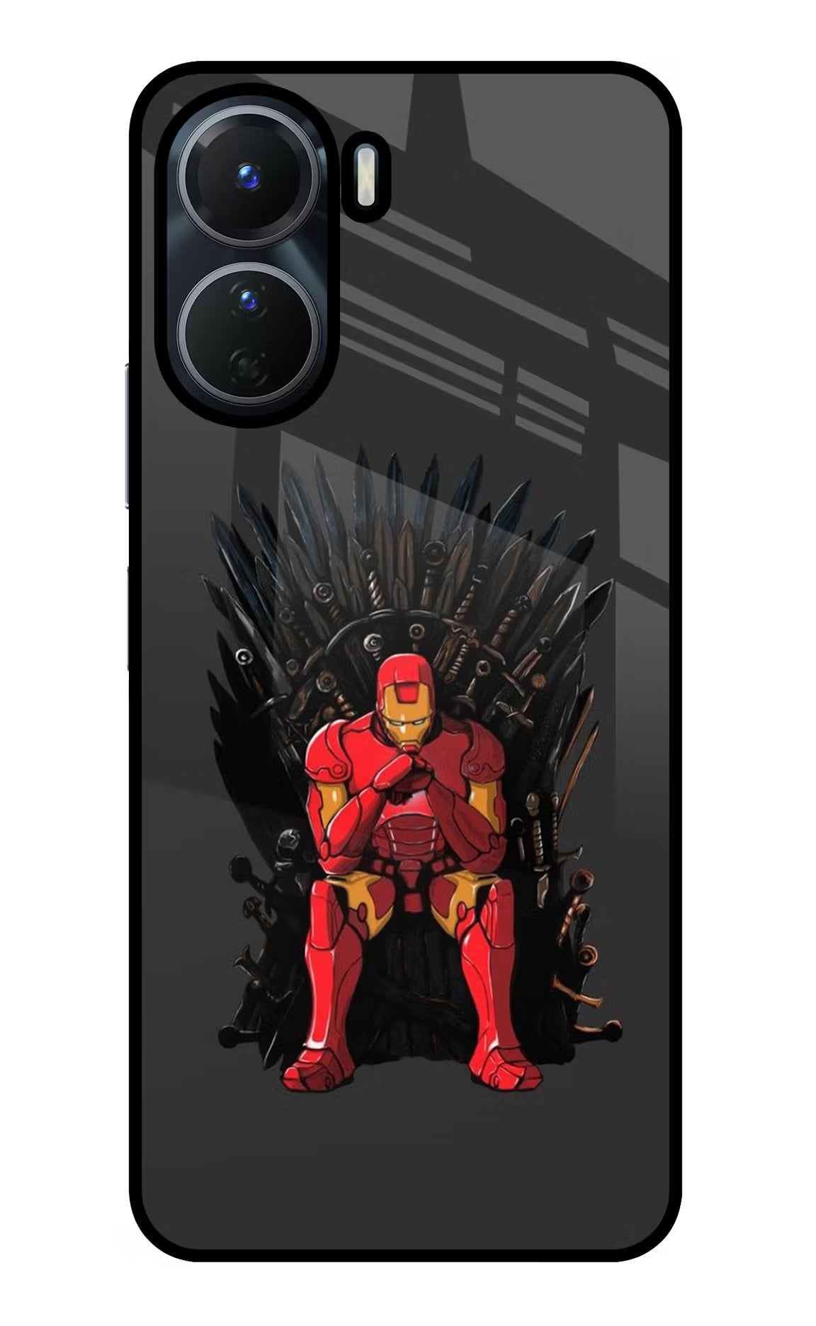 Ironman Throne Vivo Y16 Glass Case Back Cover by Casekaro