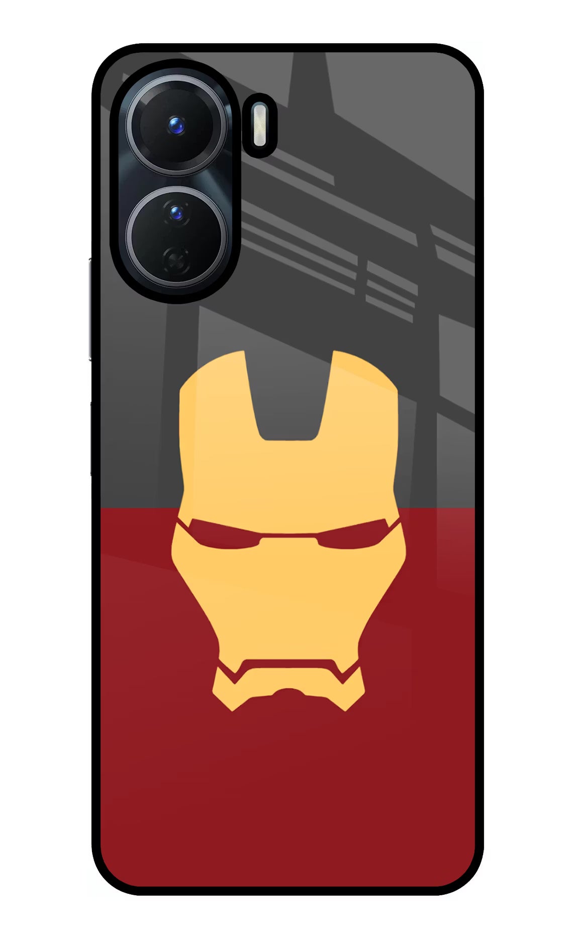 Ironman Vivo Y16 Glass Case Back Cover by Casekaro