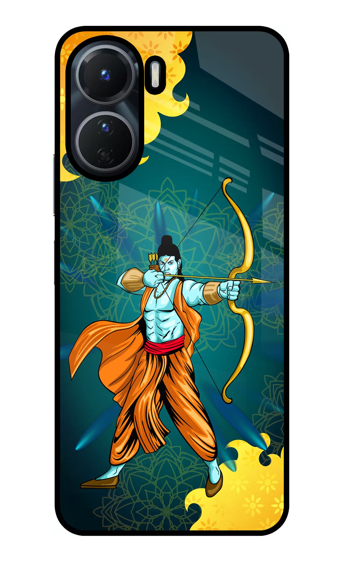 Lord Ram - 6 Vivo Y16 Glass Case Back Cover by Casekaro