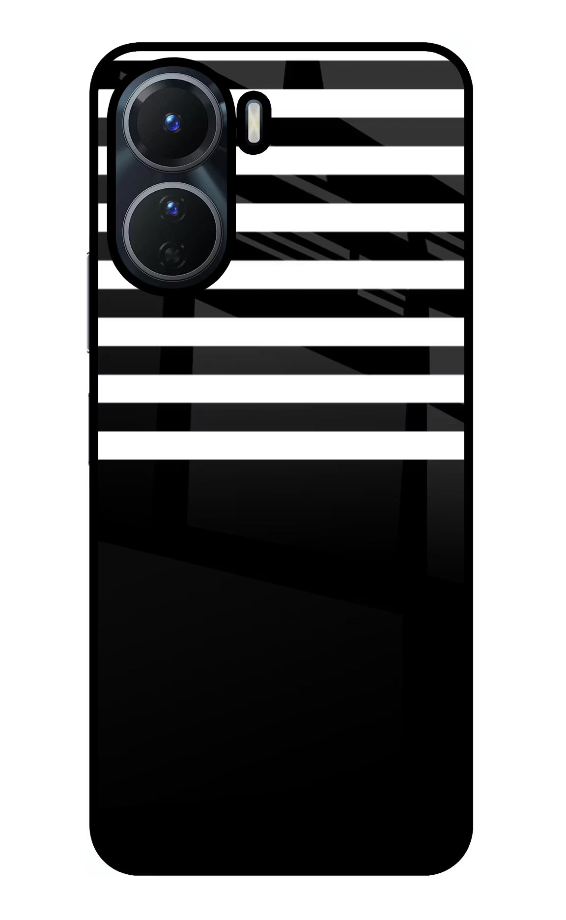 Black and White Print Vivo Y16 Glass Case