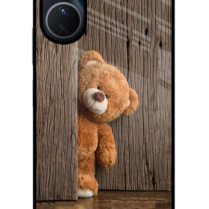 Teddy Wooden Vivo Y16 Glass Case Back Cover by Casekaro