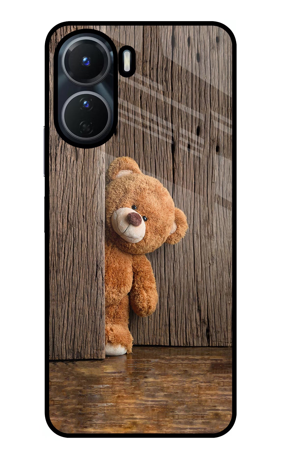 Teddy Wooden Vivo Y16 Glass Case