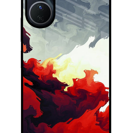 Fire Cloud Vivo Y16 Glass Case Back Cover by Casekaro
