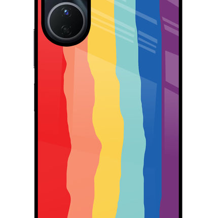 Rainbow Vivo Y16 Glass Case Back Cover by Casekaro