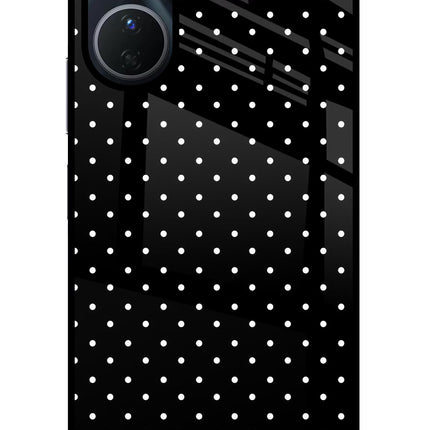 White Dots Vivo Y16 Glass Case Back Cover by Casekaro