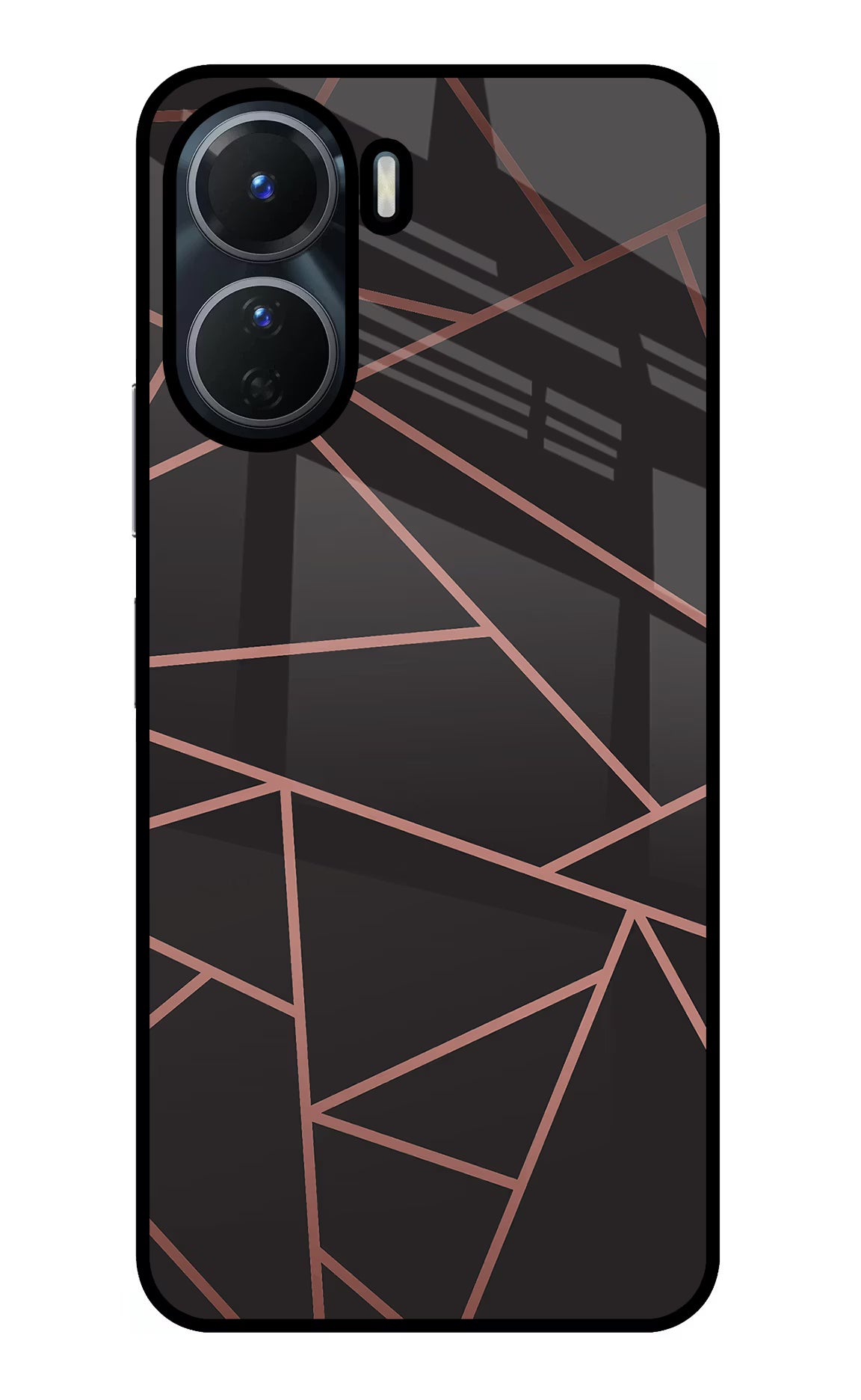 Geometric Pattern Vivo Y16 Glass Case Back Cover by Casekaro