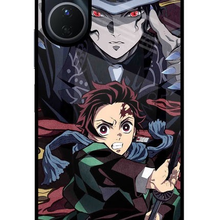 Demon Slayer Vivo Y16 Glass Case Back Cover by Casekaro