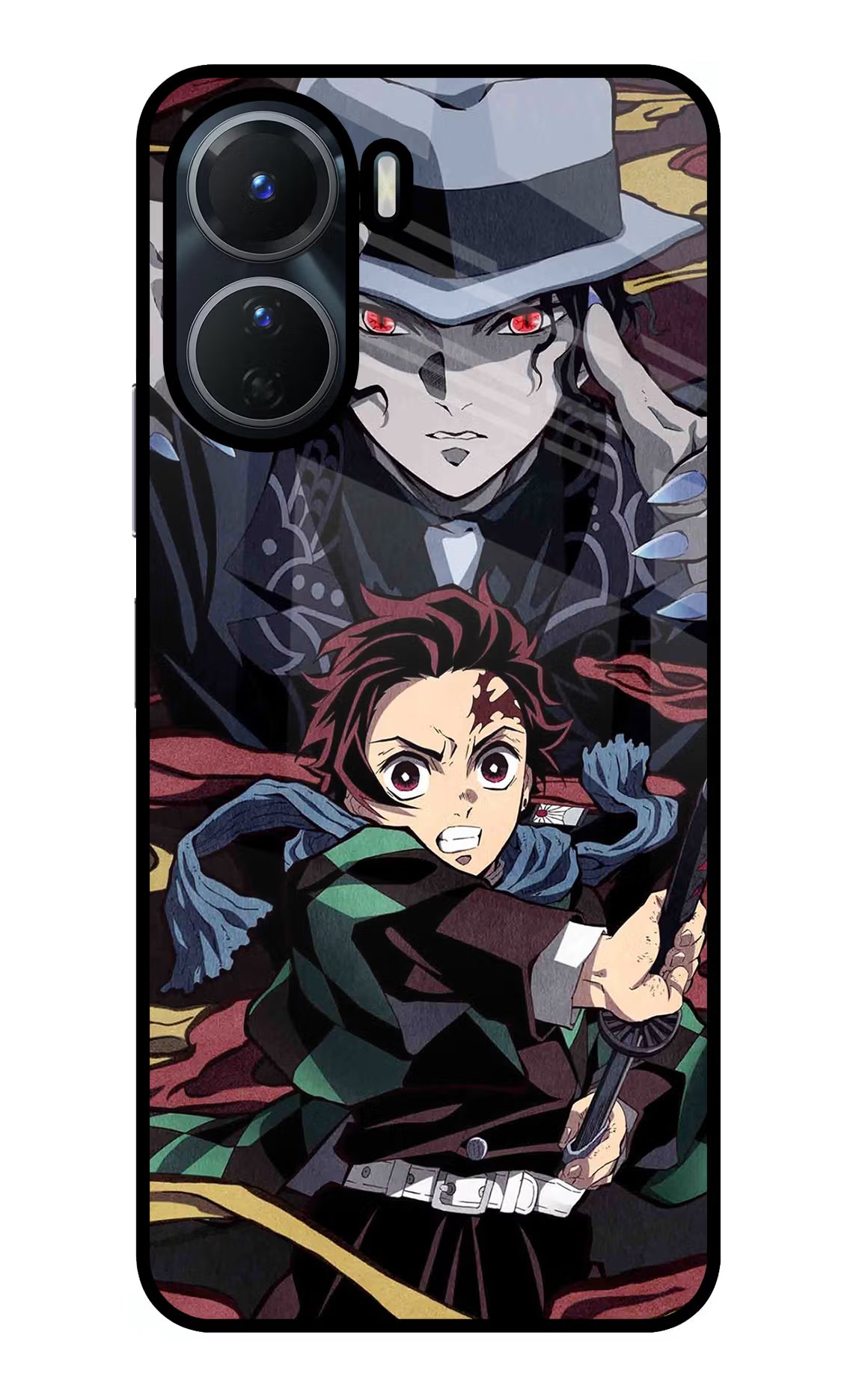 Demon Slayer Vivo Y16 Glass Case Back Cover by Casekaro