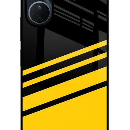 Yellow Shades Vivo Y16 Glass Case Back Cover by Casekaro