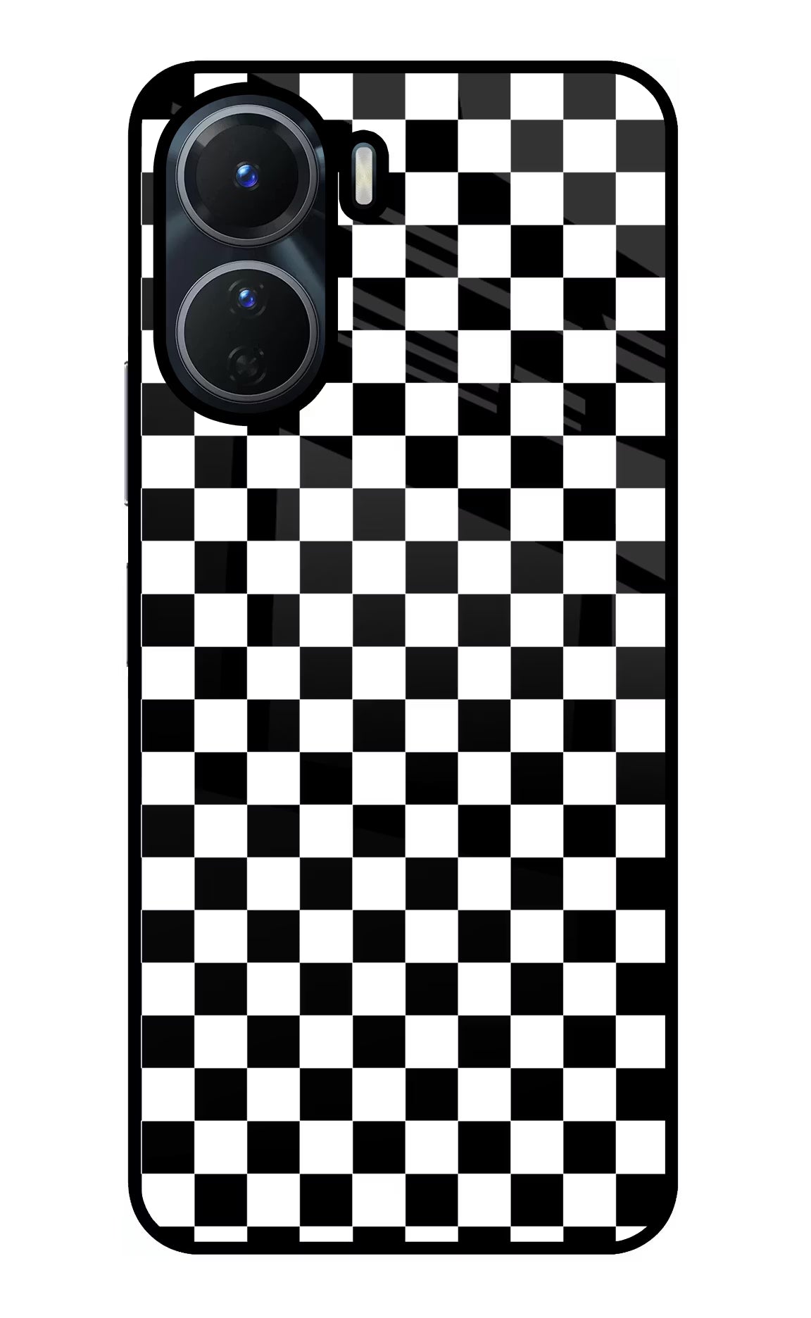 Chess Board Vivo Y16 Glass Case Back Cover by Casekaro