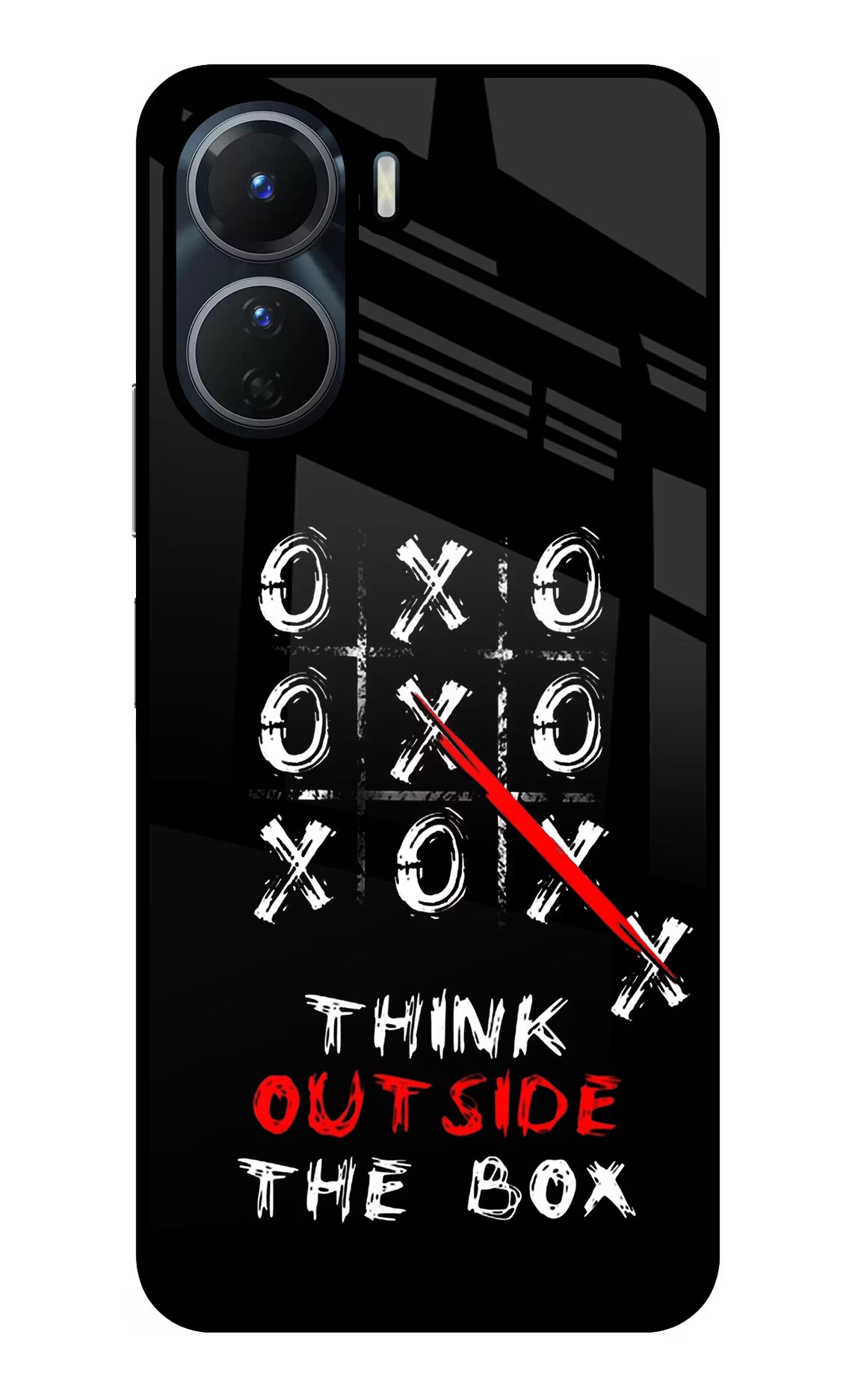 Think out of the BOX Vivo Y16 Glass Case Back Cover by Casekaro