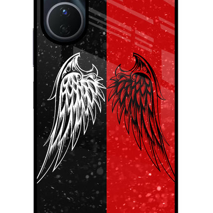 Wings Vivo Y16 Glass Case Back Cover by Casekaro