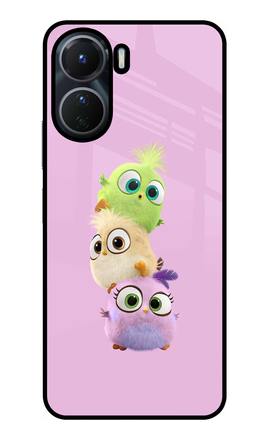 Cute Little Birds Vivo Y16 Glass Case