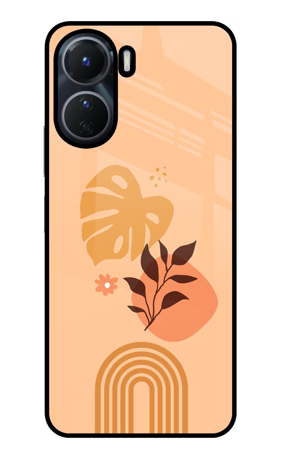 Bohemian Art Vivo Y16 Glass Case Back Cover by Casekaro