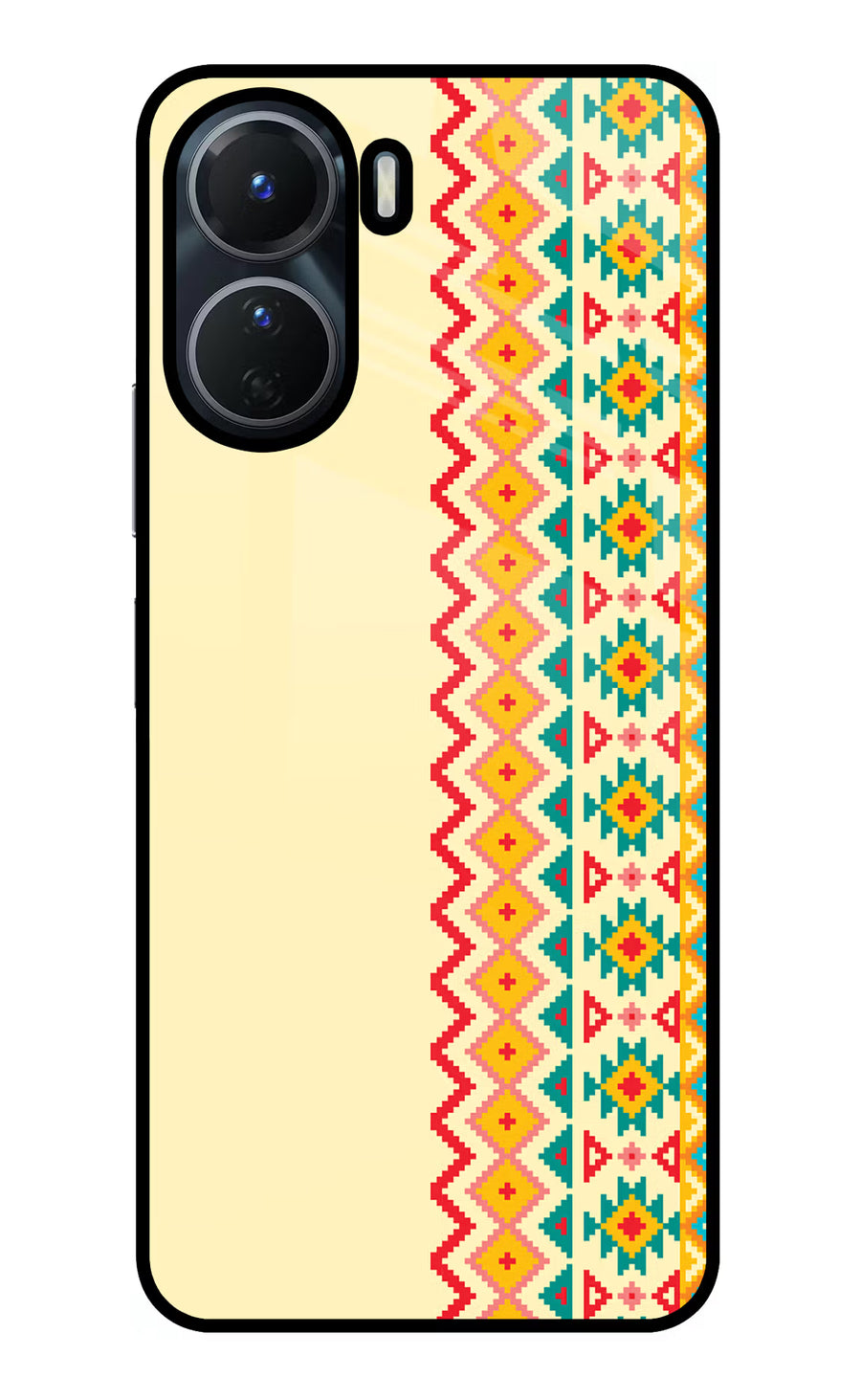 Ethnic Seamless Vivo Y16 Back Cover, Glass case