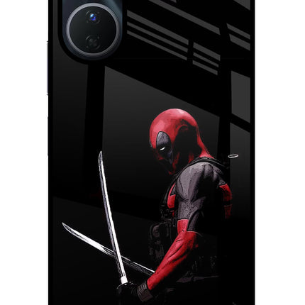 Deadpool Vivo Y16 Glass Case Back Cover by Casekaro