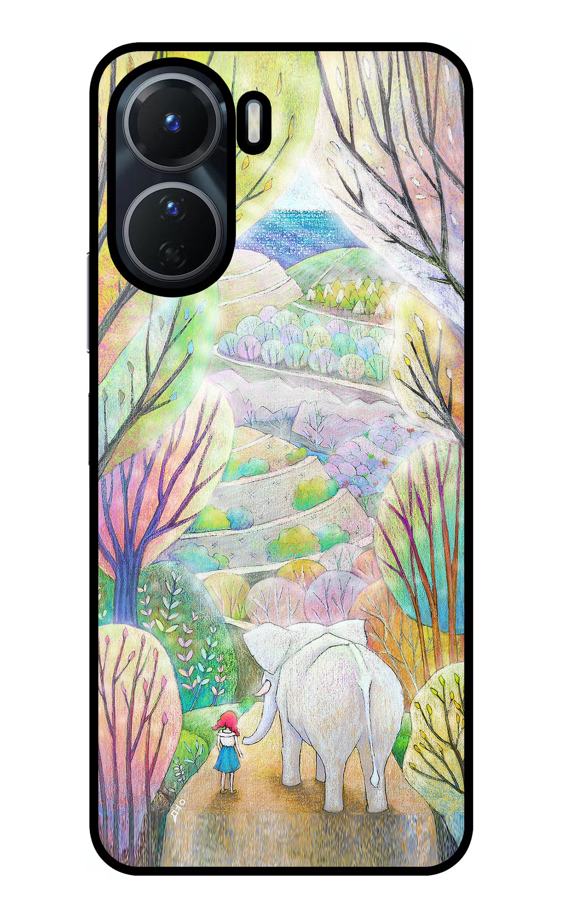 Nature Painting Vivo Y16 Glass Case Back Cover by Casekaro