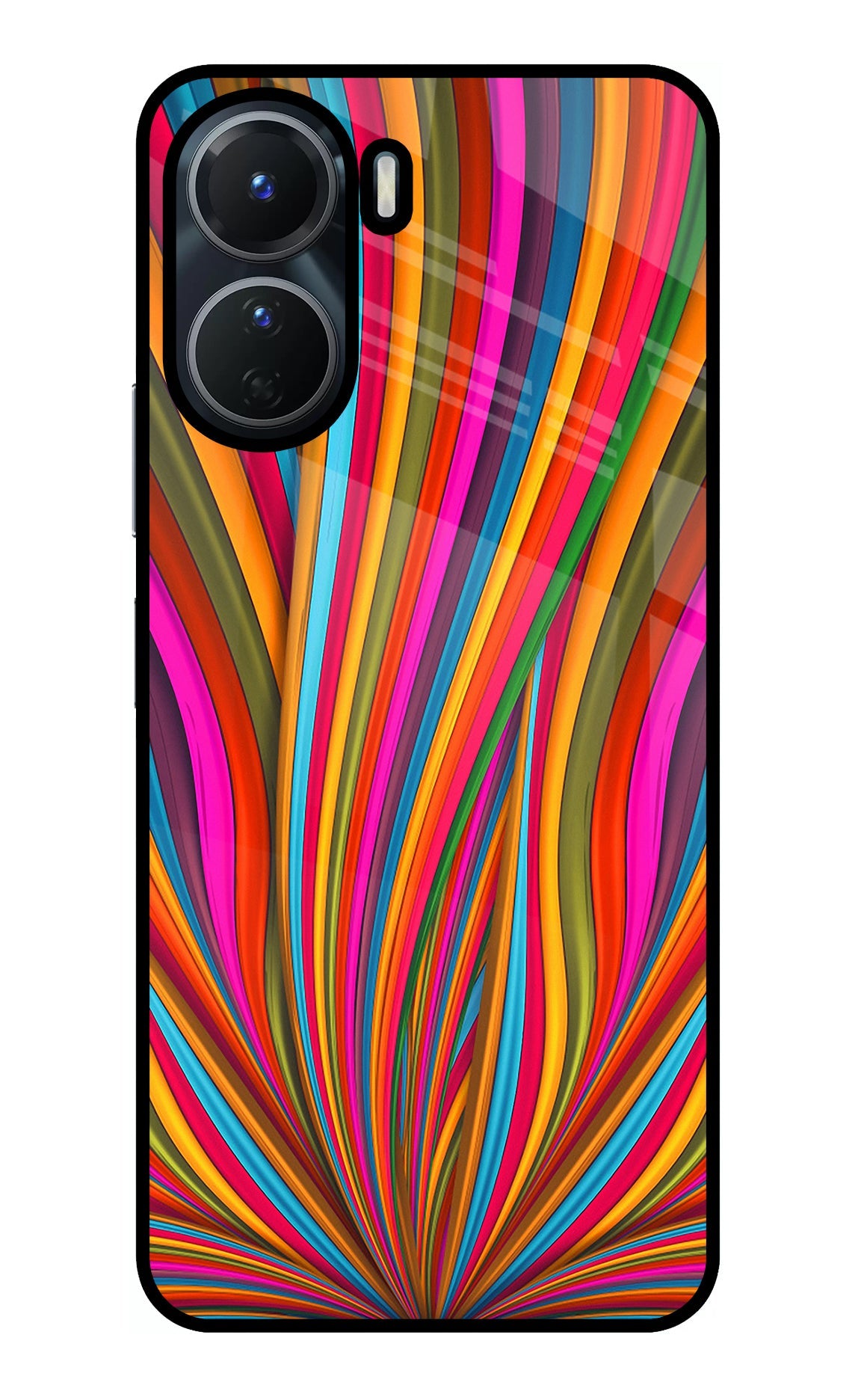 Trippy Wavy Vivo Y16 Glass Case