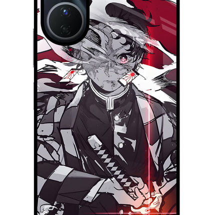 Demon Slayer Vivo Y16 Glass Case Back Cover by Casekaro