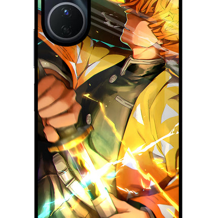 Demon Slayer Vivo Y16 Glass Case Back Cover by Casekaro