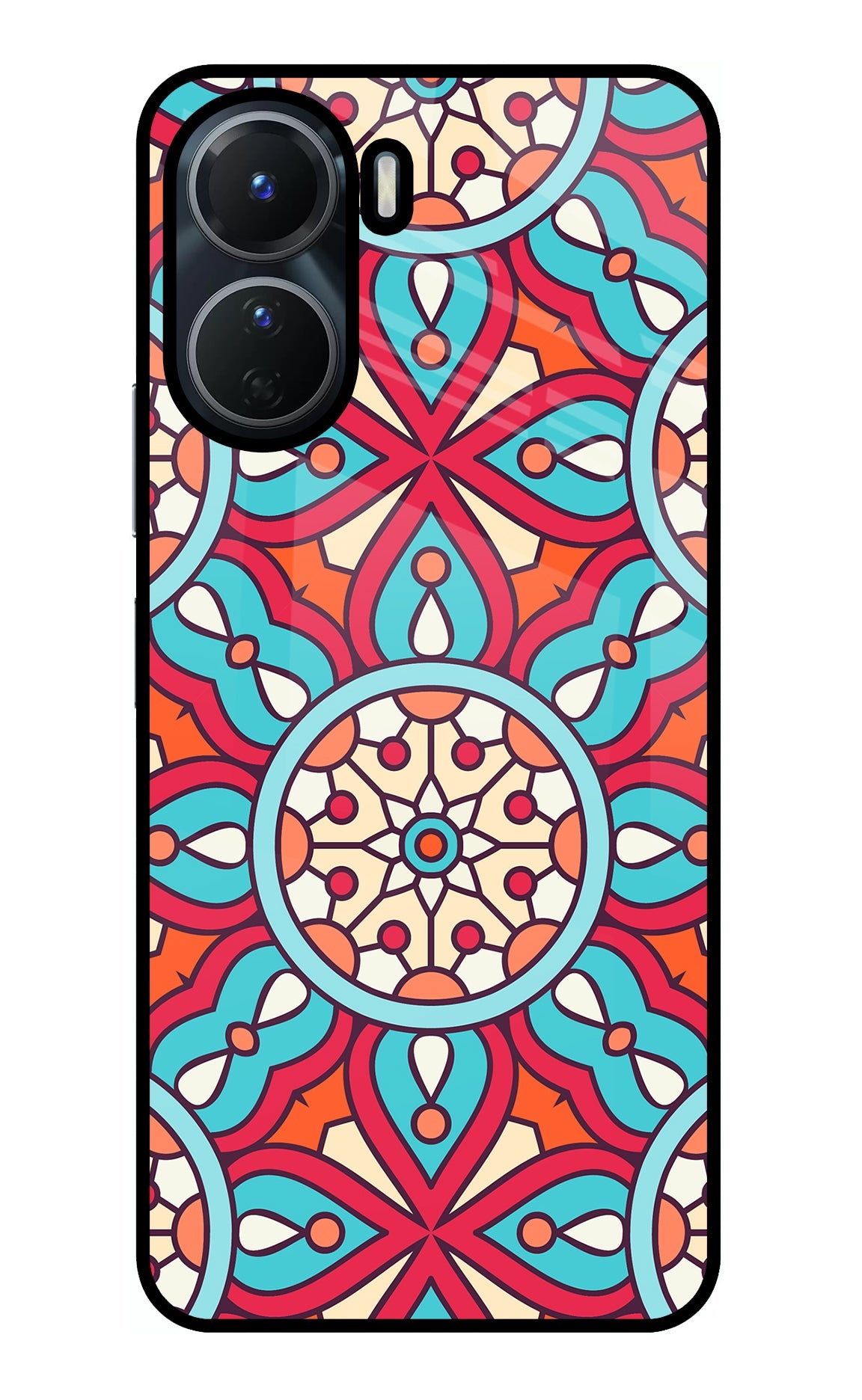 Mandala Geometric Vivo Y16 Glass Case