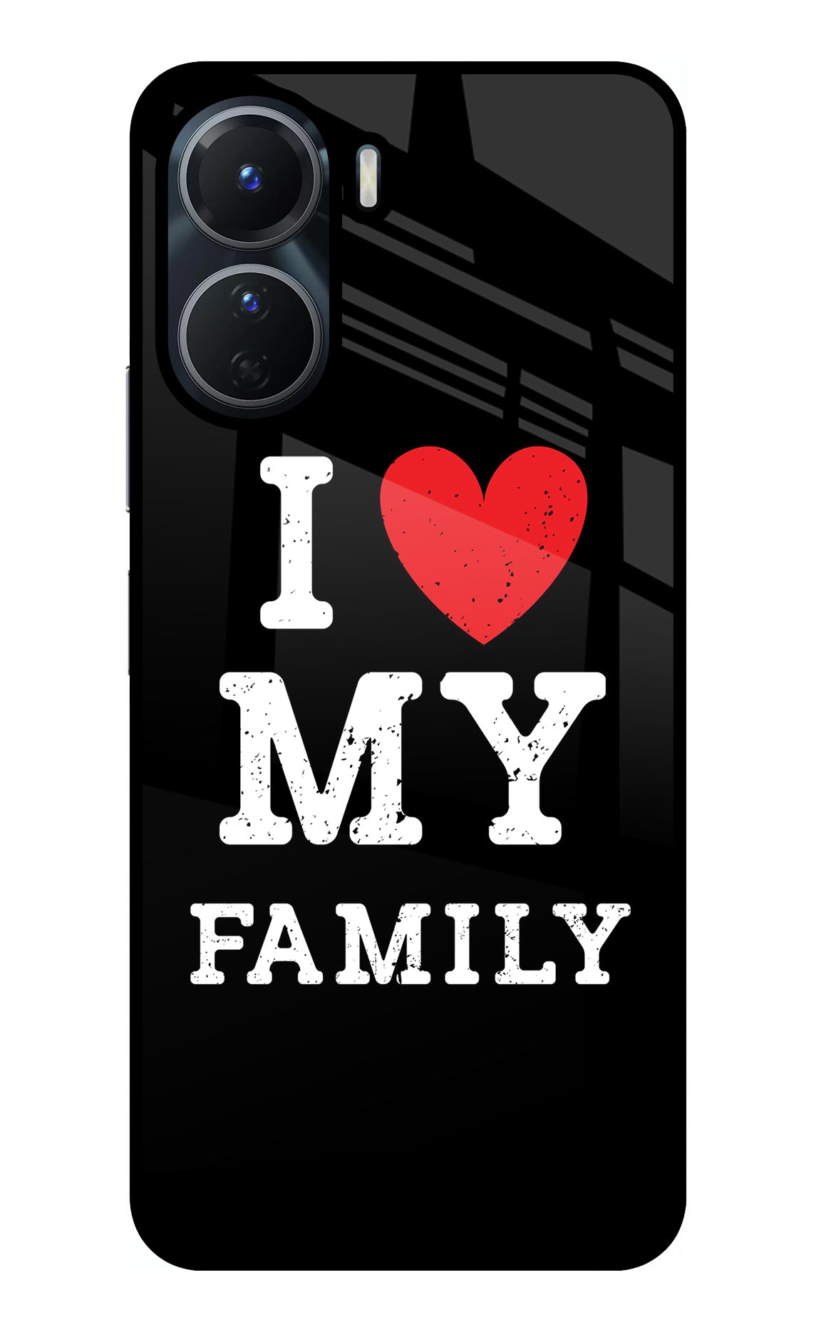 I Love My Family Vivo Y16 Glass Case