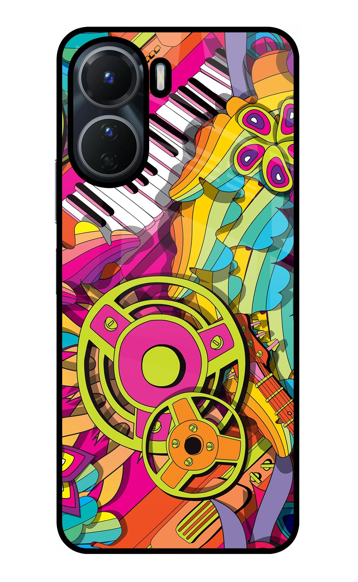 Music Doodle Vivo Y16 Back Cover