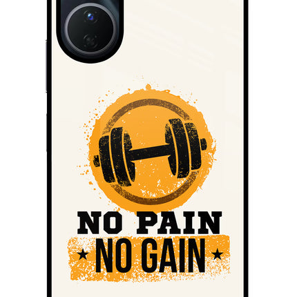 No Pain No Gain Vivo Y16 Glass Case Back Cover by Casekaro