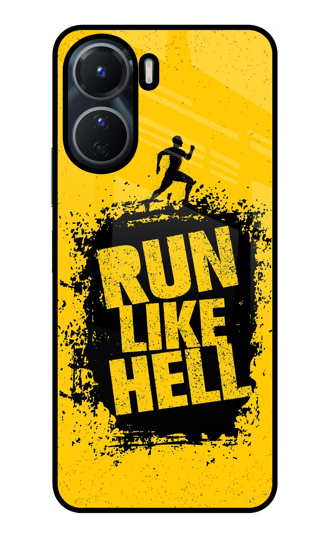 Run Like Hell Vivo Y16 Glass Case