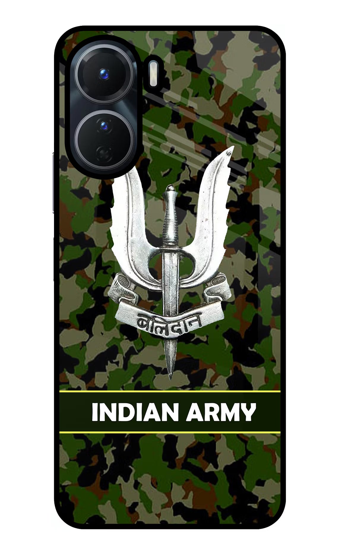 Balidan Indian Logo Vivo Y16 Glass Case Back Cover by Casekaro
