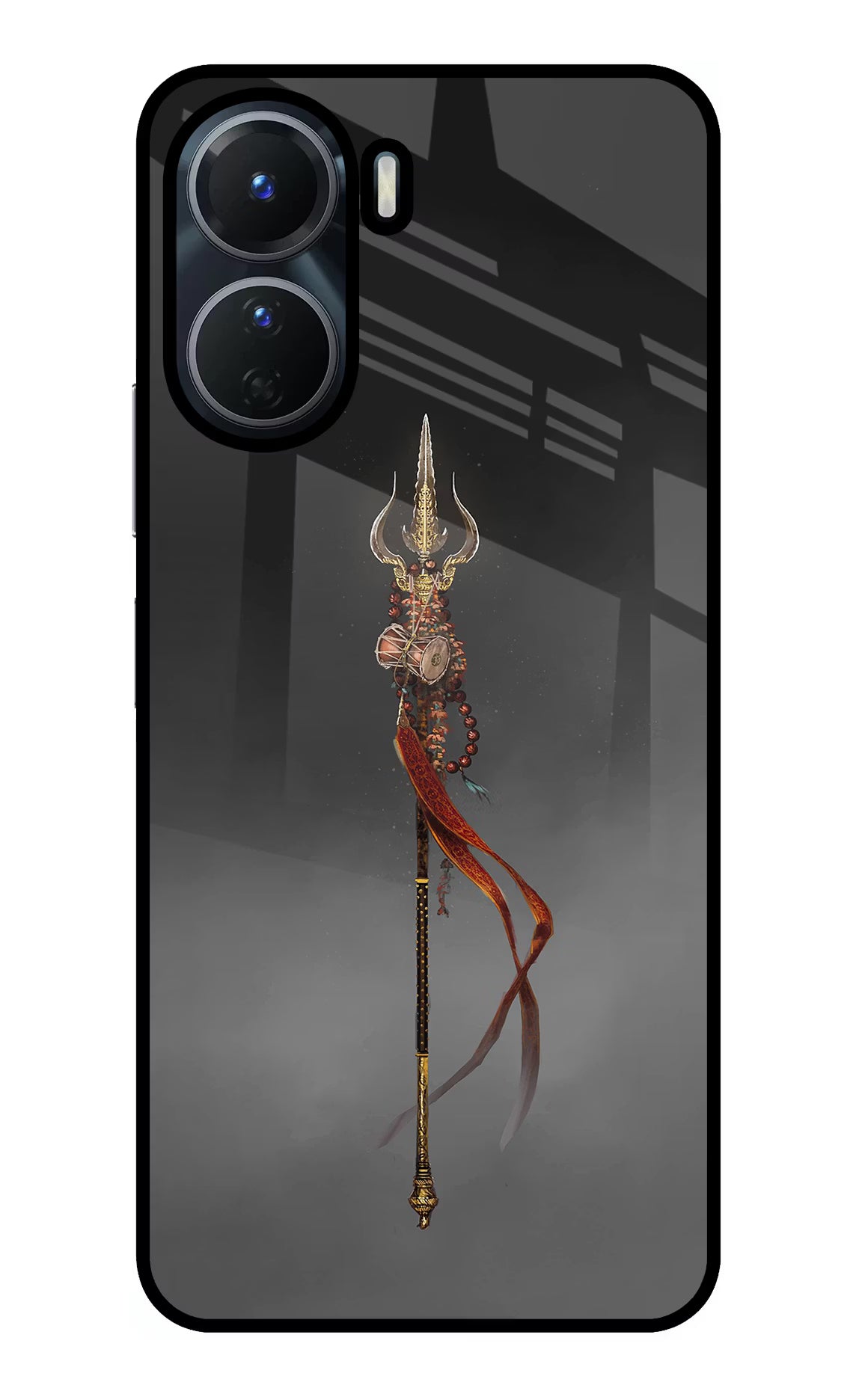 Shiv Trishul Vivo Y16 Glass Case Back Cover by Casekaro