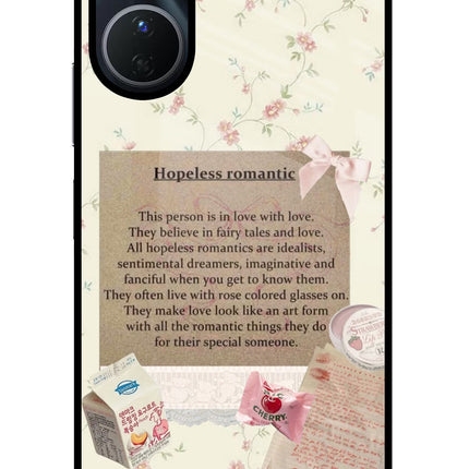 Hopeless Romantic Vivo Y16 Glass Case Back Cover by Casekaro