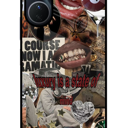 Luxury Vivo Y16 Glass Case Back Cover by Casekaro
