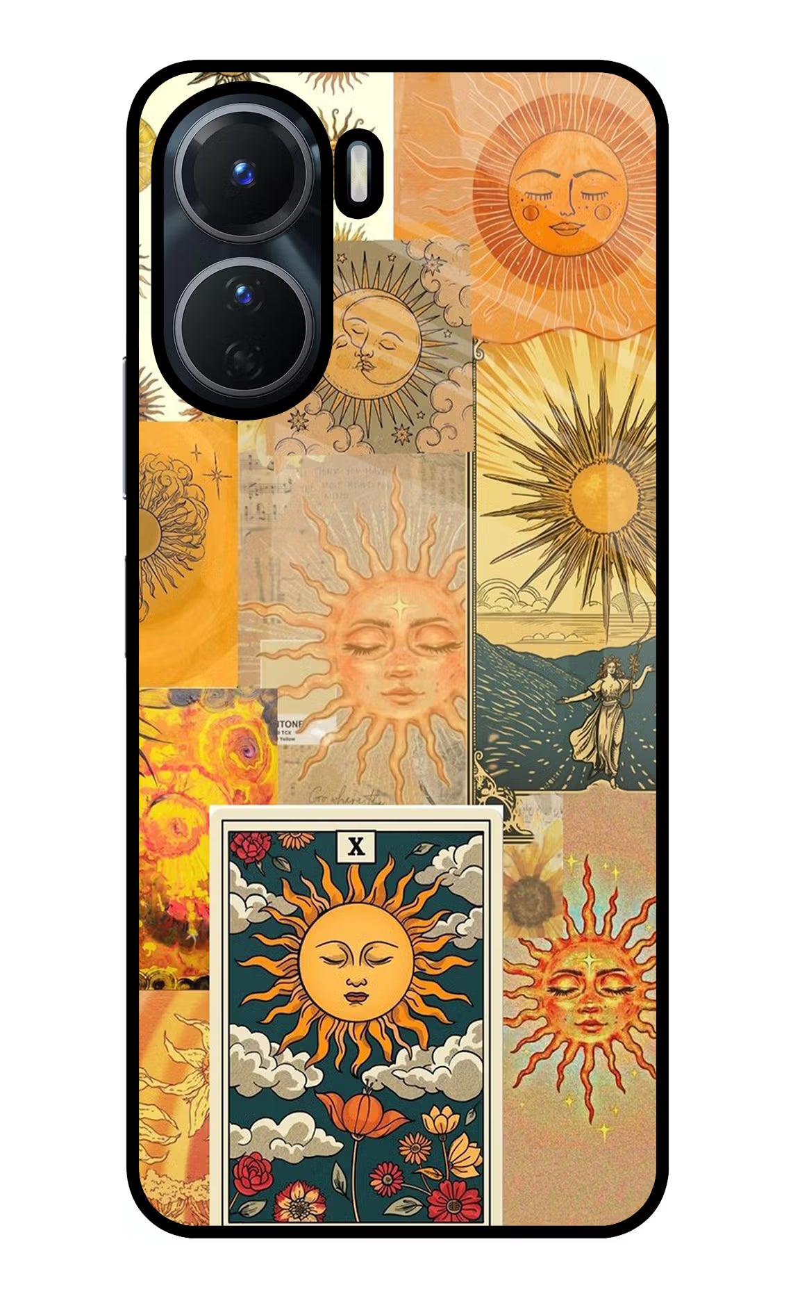 Sun Vivo Y16 Glass Case Back Cover by Casekaro