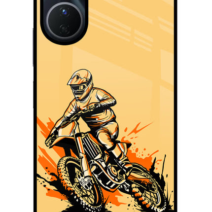 Off-Road Fury Vivo Y16 Glass Case Back Cover by Casekaro