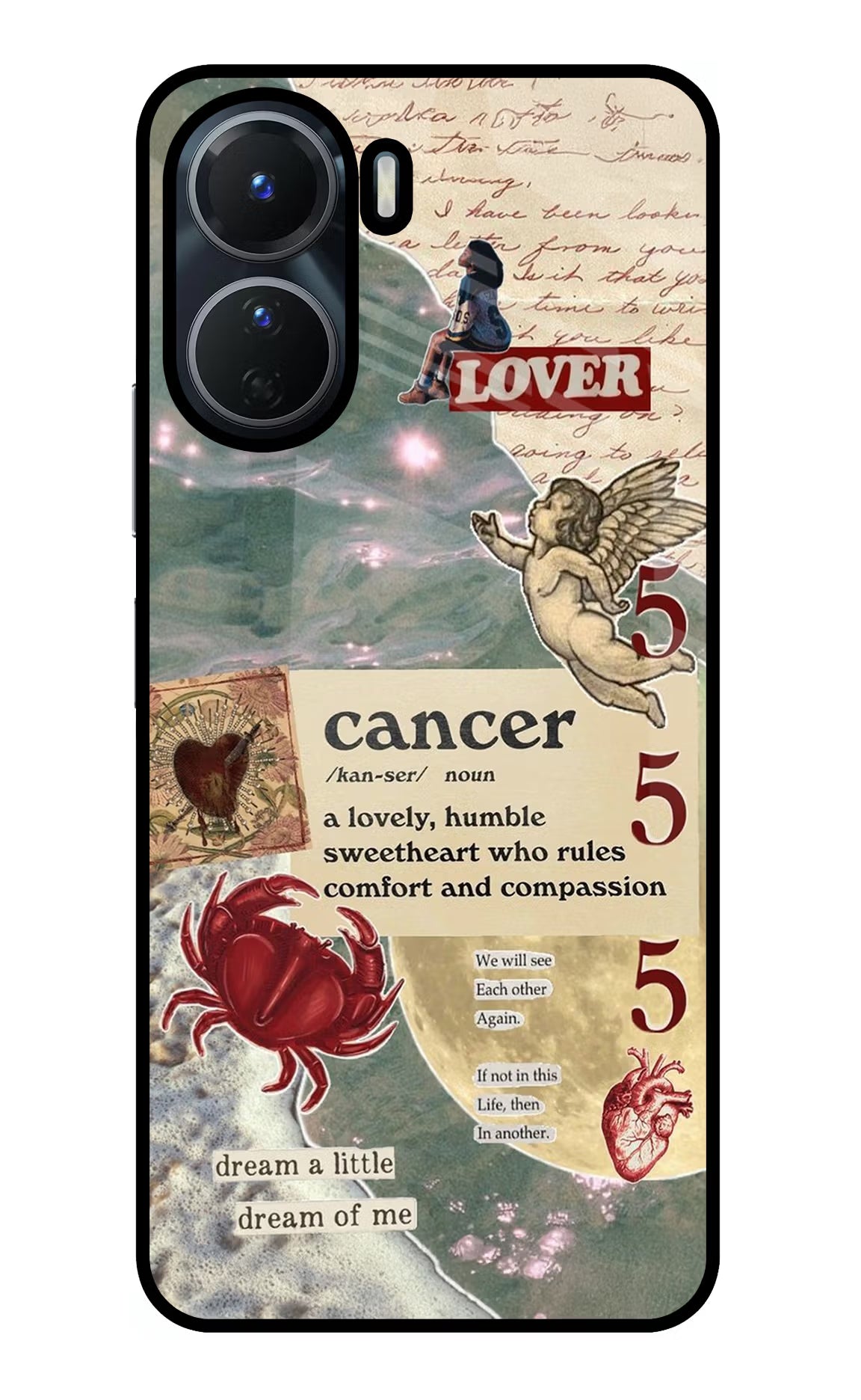 Cancer Zodiac Vivo Y16 Glass Case