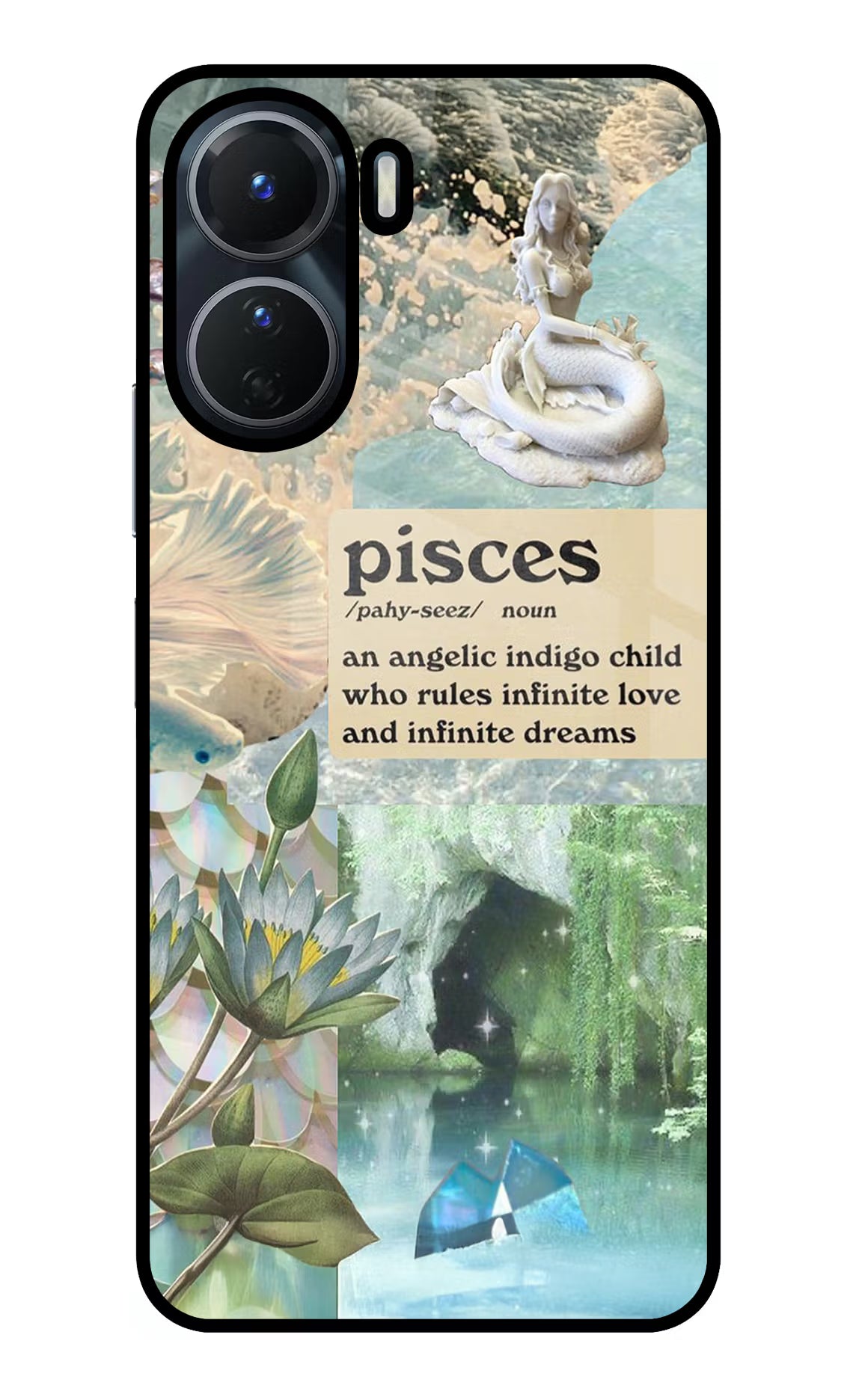 Pisces Zodiac Vivo Y16 Glass Case