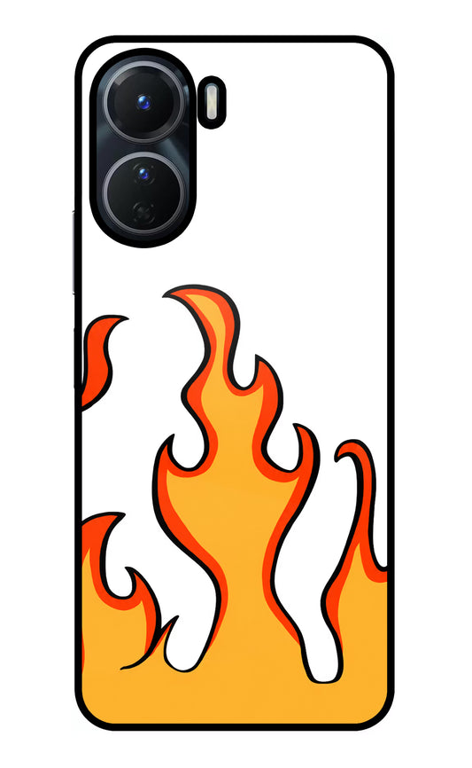 Fired Up – White Vivo Y16 Glass Case