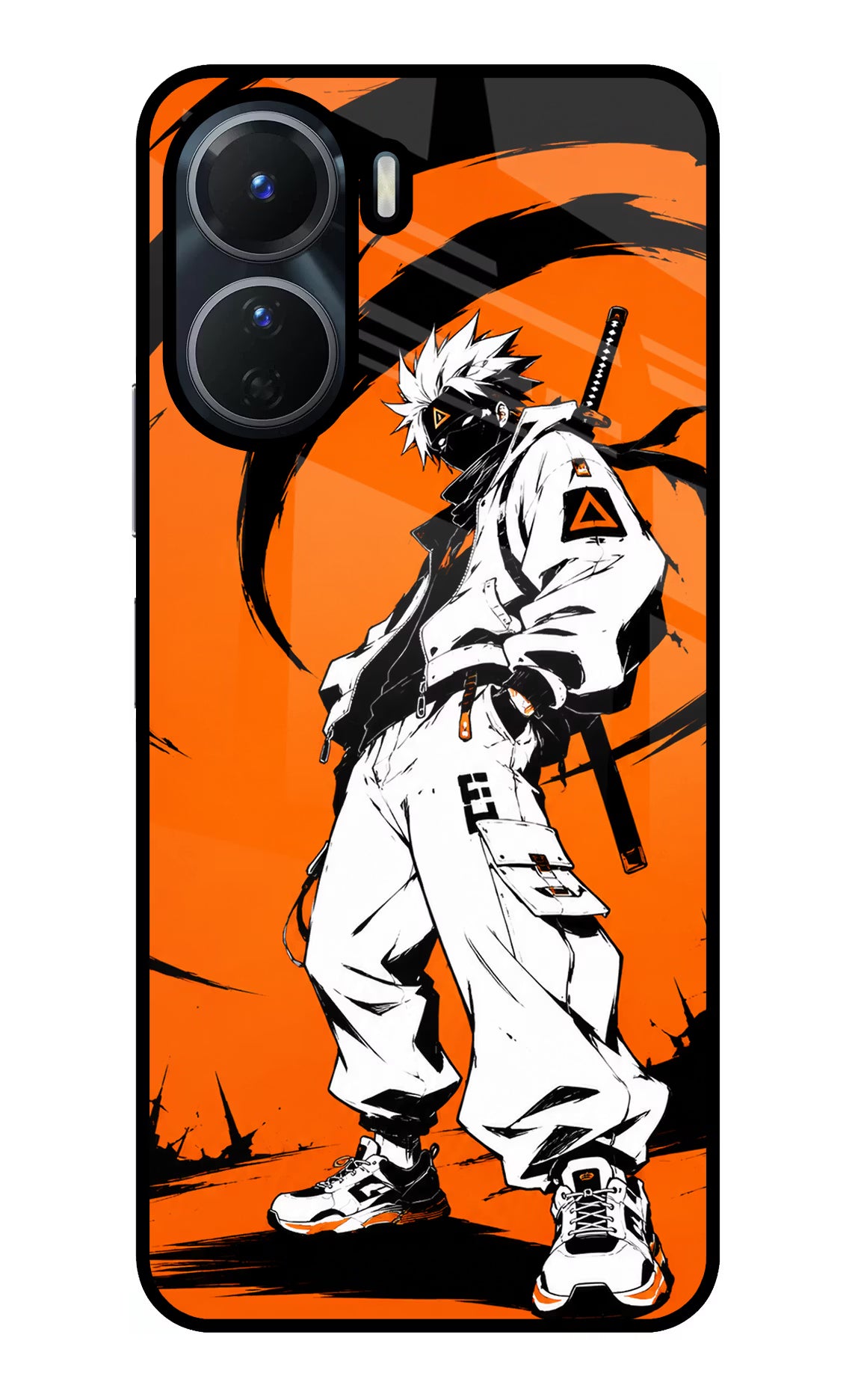 Street Samurai  Vivo Y16 Glass Case Back Cover by Casekaro