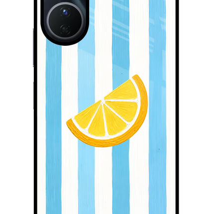 Summer Lemon Vivo Y16 Glass Case Back Cover by Casekaro