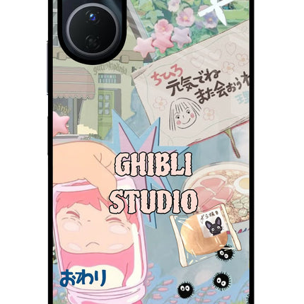 Studio Ghibli Vivo Y16 Glass Case Back Cover by Casekaro