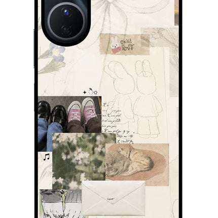 Soft Aesthetic Vivo Y16 Glass Case Back Cover by Casekaro